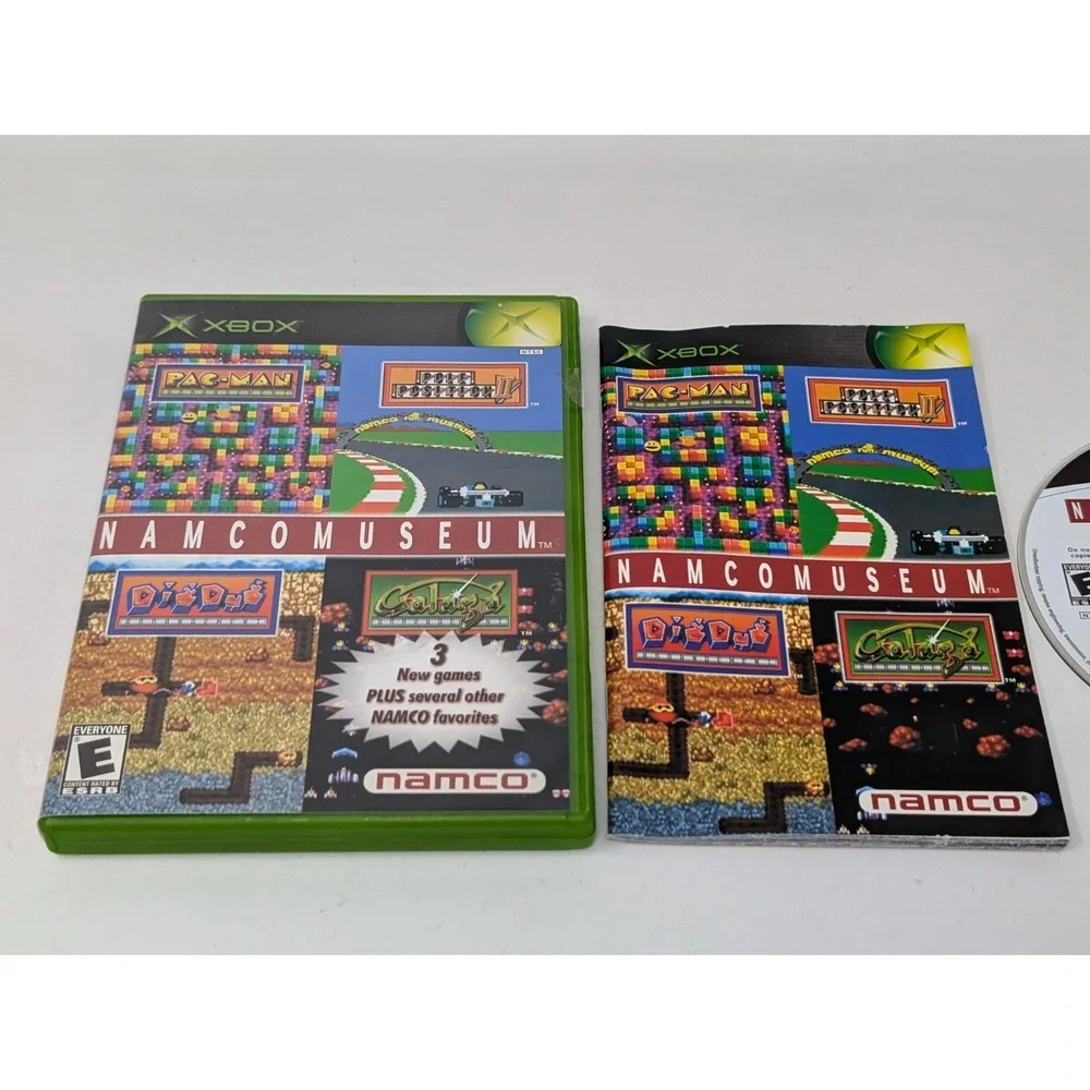 Namco Museum Arcade Original Xbox Complete CIB Pac-Man DIg Dug &‎ Galaga